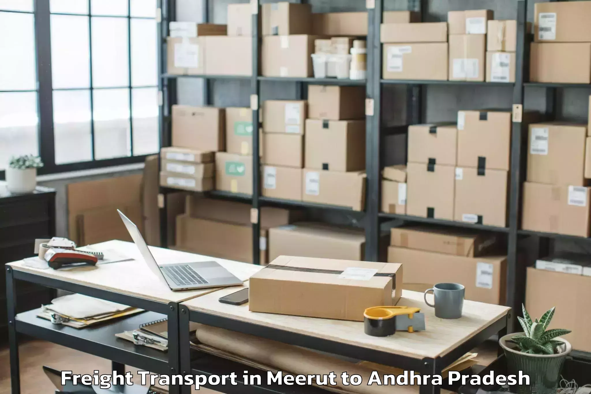 Affordable Meerut to Tiruvuru Freight Transport